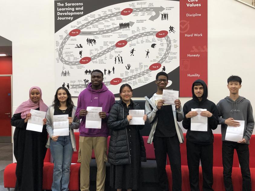 Saracens High School celebrate exam success